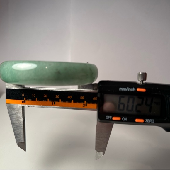 60mm Natural Green Ice through Jadeite Jade Bangle+Certificate 3252 - Picture 5 of 12